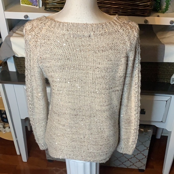 M&S Collection Stone Shimmer Sweater Size UK‎ 12 - Picture 6 of 10